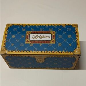 Brighton Blue and Gold Heart Motif Box with set of 2 limited edition Tea Cups